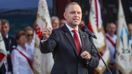 Policja zatrzymała Ukraińca, który groził Nawrockiemu