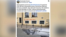 Zmarł mężczyzna, który dokonał samopodpalenia przed krakowską kurią