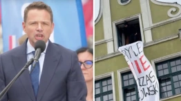 Trzaskowski na wiecu w Gdańsku. Kandydatowi KO show skradł Batman