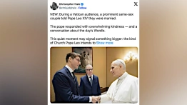 Papież spotkał się… z homoseksualistami żyjącymi w „małżeństwie”