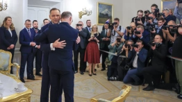 Andrzej Duda przywitał Karola Nawrockiego w Pałacu Prezydenckim