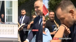 [Wideo] Prezydent Nawrocki umawia się z Polakami przed Belwderem: „Będę za pół godziny”