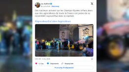 Paryż: Rolnicy wyjechali traktorami na ulice miasta