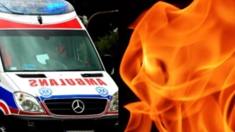 Karetka na A4 stanęła w płomieniach! W środku był pacjent