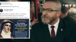 HIT! Internautka przypomniała wpis Brauna. Jeszcze niedawno wspominał świętą zamordowaną w komorze gazowej