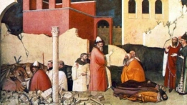 Legenda o tym, jak św. Sylwester zwycięża smoka