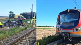 Tragedia w Gronówku: Kamper wjechał pod pociąg, jedna osoba nie żyje