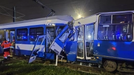 20 osób rannych w wyniku zderzenia tramwajów w Krakowie