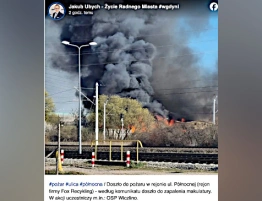 Potężny pożar w Gdyni. W płomieniach stanęła hala magazynowa