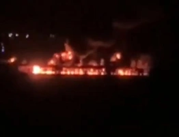 Rosyjskie okręty w ogniu po ataku ukraińskich dronów [Wideo]