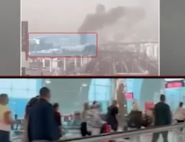 Dubaj. Strącony dron spadł w pobliżu lotniska, ranni cywile