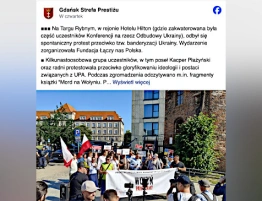 „Stop banderyzacji Ukrainy!” W Gdańsku nie zapomniano o ofiarach Wołynia