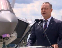"Nie ugięli się pod presją”. Nawrocki dziękuje autorom programu F-35 [Wideo]
