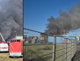 Gigantyczny pożar odpadów na Śląsku [Wideo]
