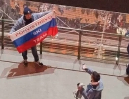 Rosyjska flaga mimo zakazu na trybunach Igrzysk Olimpijskich w Mediolanie