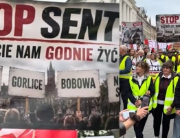 „Nie pozwolimy zamknąć targowisk”. Ogromy protest przed Sejmem przeciwko SENT