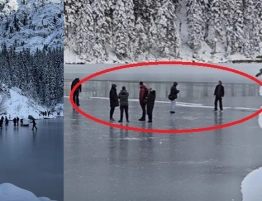 [Wideo] „To jest bezmózgowy hazard” - lekkomyślni turyści na lodzie Morskiego Oka narażali życie swoje i dzieci