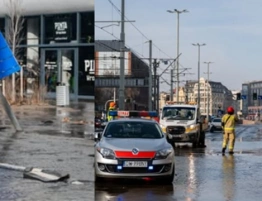 Nagła powódź w centrum Wrocławia – awaria magistrali sparaliżowała ruch i zalewa ulice