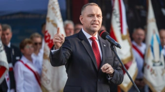 Policja zatrzymała Ukraińca, który groził Nawrockiemu