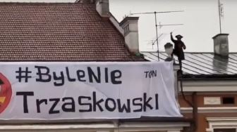 Policja poszukuje „Zorro”, a ten apeluje w telewizji: Byle nie Trzaskowski!