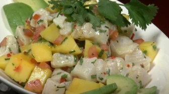 Meksykańskie Ceviche z białej ryby z mango