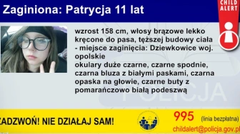 Child Alert. Policja szuka 11-latki Dziewkowic