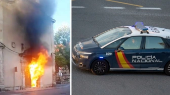 Wstrząsające sceny w Hiszpanii. Napastnik podłożył ogień w kościele w czasie Mszy