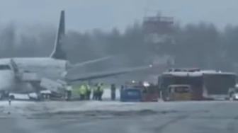 Niebezpieczne zdarzenie w Wilnie. Samolot PLL LOT wypadł z pasa