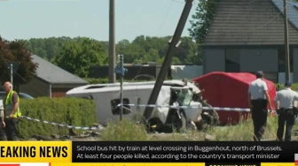 Dramat na przejeździe kolejowym w Belgii. Pociąg staranował szkolny bus z dziećmi