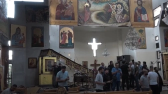 Zamachowiec samobójca wysadził się w prawosławnym kościele w Syrii