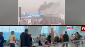 Dubaj. Strącony dron spadł w pobliżu lotniska, ranni cywile