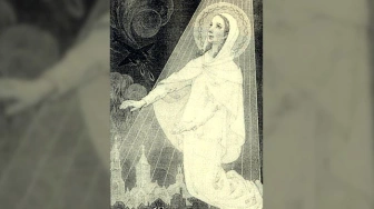 Święta Ludwina.  W swych ostatnich latach żyła wyłącznie Komunią świętą