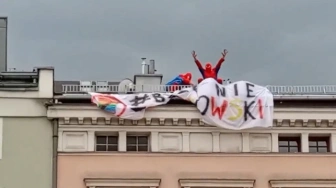 [Wideo] Gliwice. Spidermani też nie chcą Trzaskowskiego