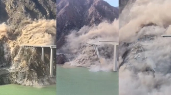 Chiński cud inżynierii runął w przepaść [Wideo]