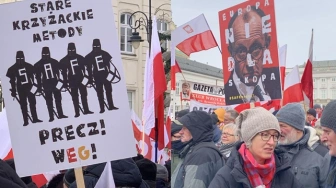 Ogromy protest przed Pałacem Prezydenckim: NIE dla SAFE!