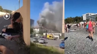 Panika nad Morzem Czarnym. Rosyjska obrona powietrzna strzelała do swoich plażowiczów [Wideo]