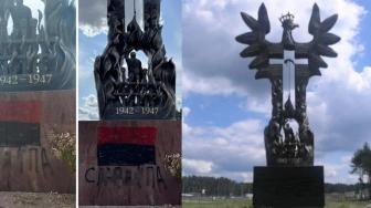 Nowy atak na pamięć o ofiarach UPA. Zdewastowano pomnik „Rzeź Wołyńska” na Podkarpaciu