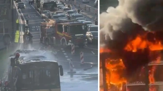 Horror w Warszawie. Pasażerowie uciekali z płonącego autobusu