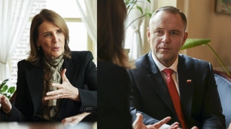 Nowy Jork. Prezydent Nawrocki rozmawia z Ruth Porat z Alphabet/Google o inwestycjach, cyberbezpieczeństwie i AI