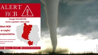 Burze z gradem i silny wiatr w wielu rejonach Polski – ALERTY RCB!