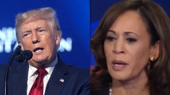 Donald Trump ucieka Kamali Harris