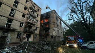 Noc grozy w Kijowie: potężny nalot dronów i rakiet, kilkanaście ofiar