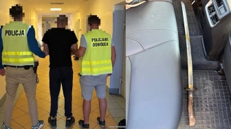 Zaatakował policjanta mieczem samurajskim podczas zatrzymania