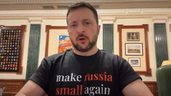 Hasłem „make russia small again” Zełenski wywołał wściekłość na Kremlu