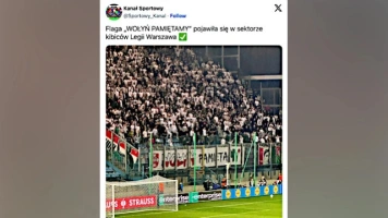 Ukraińskiemu ambasadorowi nie spodobał się transparent na meczu Legii