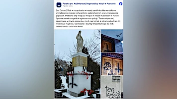 „Ten kościół spłonie”. W Poznaniu nieznani sprawcy zdewastowali świątynię