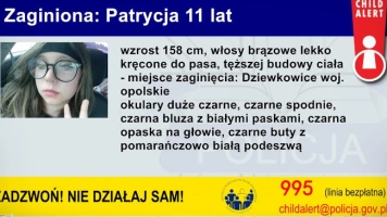 Child Alert. Policja szuka 11-latki z Dziewkowic