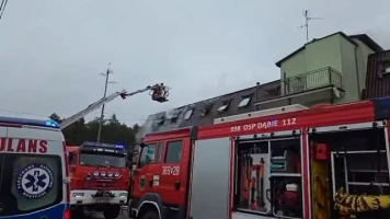 Ewakuowano niemal 100 osób. Pożar w domu pomocy społecznej w Lubuskiem [Wideo]