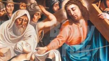 VI STACJA: Weronika ociera twarz Jezusa