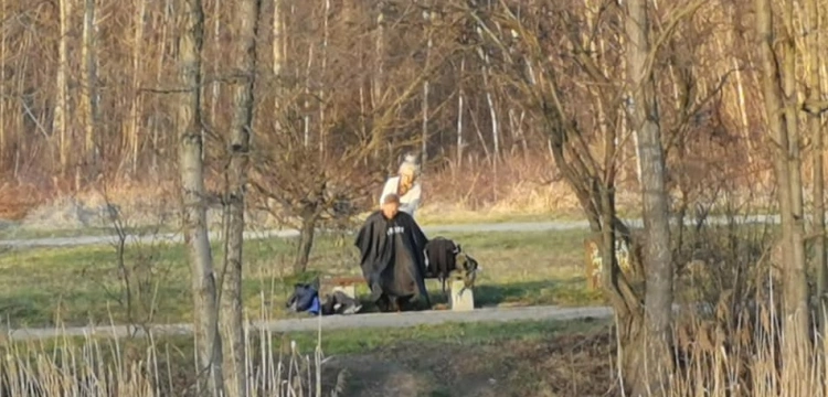 Polska kreatywność i strzyżenie w parku. To zdjęcie robi furorę
